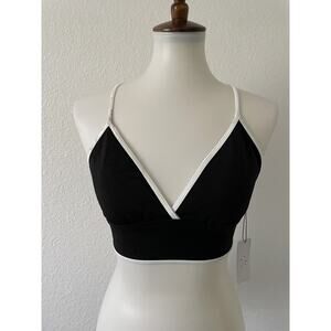 Gigi C Swim Bikini Top Triangle Colorblock Swimwear FLAW